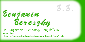 benjamin bereszky business card